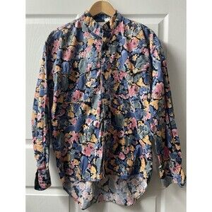 Silver Spur Western Shirt Mens L Southwest Button Up Floral Cowboy Long Sleeve